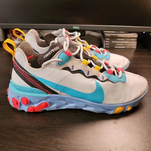 Nike React Element 55 CQ9705-002 Gray Running Men Sneakers Size 8 - Picture 2 of 11